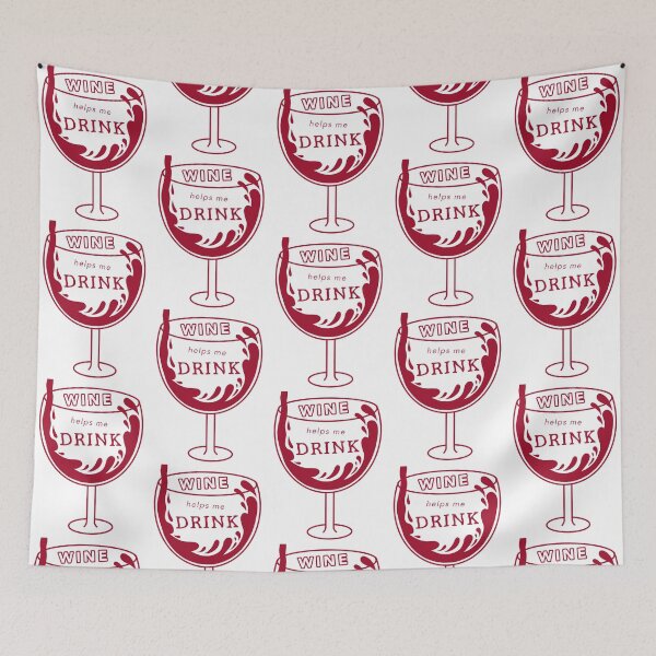 Item preview, Wine Helps Me Drink (Transparent) (With wine pouring) designed and sold by artsyANTcreatns.
