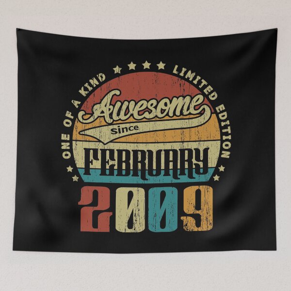 Item preview, Vintage February 2009 One Of A Kind Awesome Since February 2009 12nd Birthday Gift 12 Years Old designed and sold by Takatv.