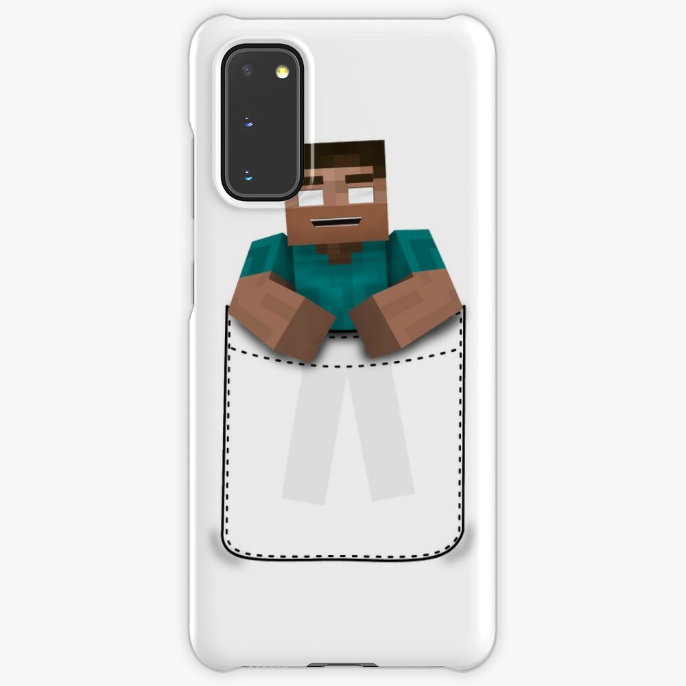 Minecraft Pocket Herobrine Case Skin For Samsung Galaxy By Kijkopdeklok Redbubble
