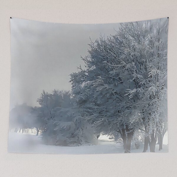 Item preview, Snow covered trees at night. designed and sold by DotorEaon.