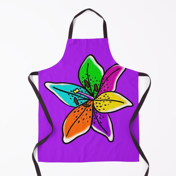 Item preview, Bright rainbow lily bloom designed and sold by Littlecodyart.