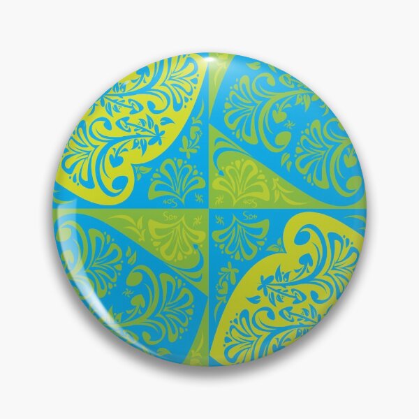Item preview, Floral Motif 5 - blue yellow designed and sold by 40degreesSouth.