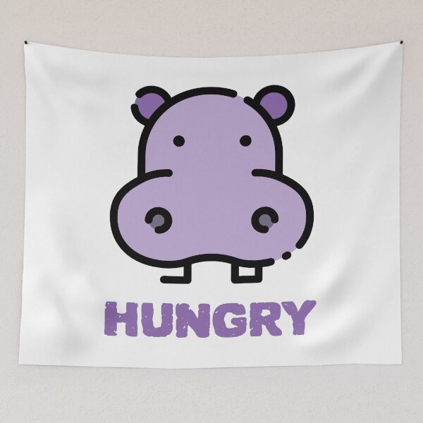 Item preview, Hungry Hippo - Cute Baby Hippo designed and sold by Witty Baby  Tees.