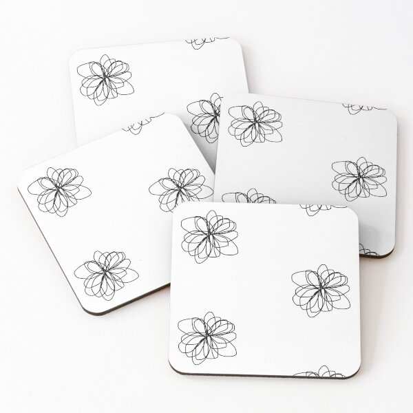 Item preview, Black and White Minimalist Flower designed and sold by designsbyad.