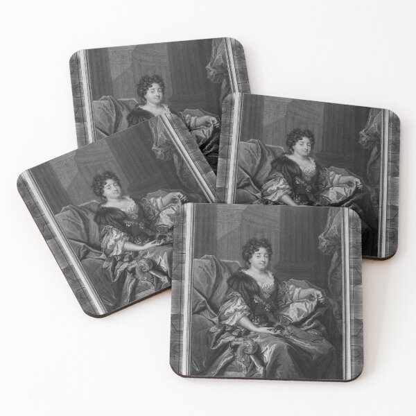 Item preview, Marie de Laubespine by French Engraver Pierre Drevet Classical Art Old Masters Reproduction designed and sold by Xzendor7 Digital Art Creations.