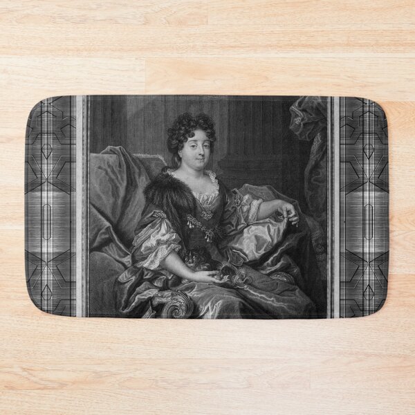 Item preview, Marie de Laubespine by French Engraver Pierre Drevet Classical Art Old Masters Reproduction designed and sold by Xzendor7 Digital Art Creations.