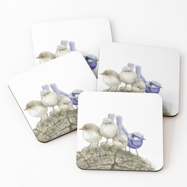 Item preview, Blue wrens (Malurus splendens) designed and sold by RedCloudDesign.