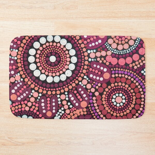 Item preview, Australian Aboriginal Rose Colour Pattern Family Gathering designed and sold by GhostGumDesigns.