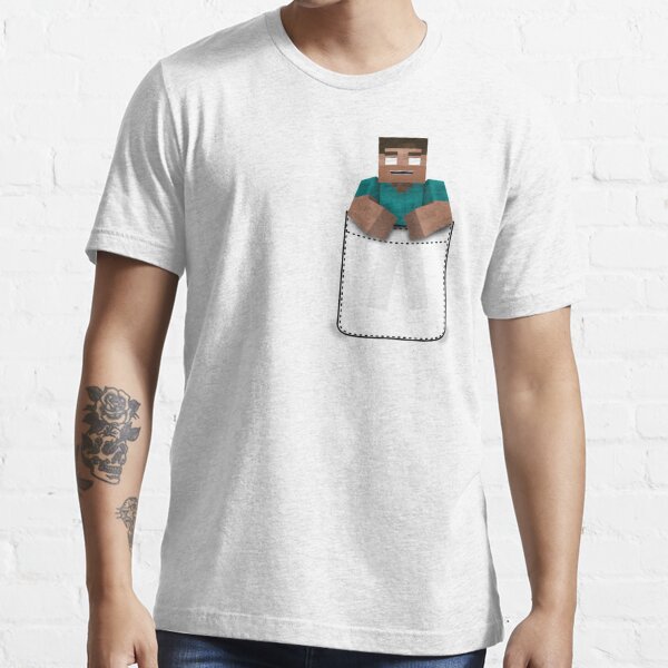 Minecraft Pocket Herobrine T Shirt By Kijkopdeklok Redbubble - roblox herobrine t shirt