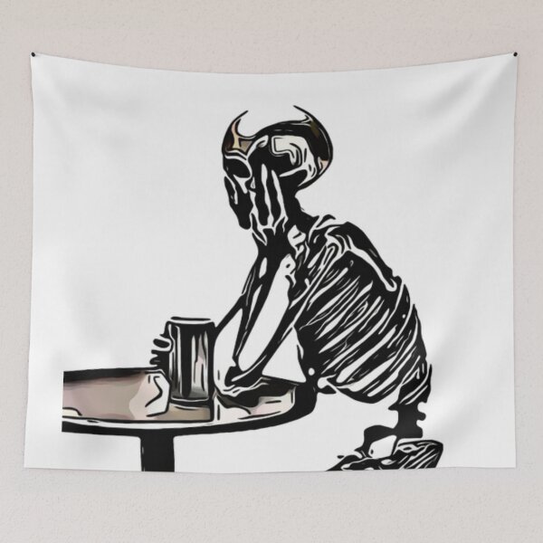 Item preview, halloween skeleton drinking  designed and sold by Gordon Nelson.