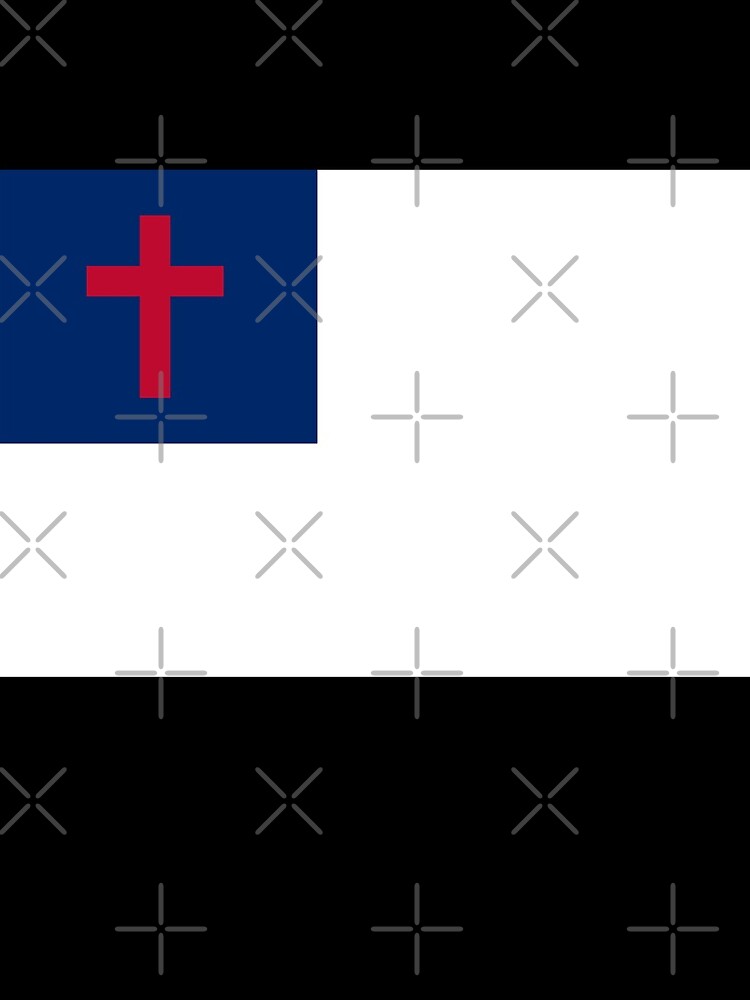 Christian Cross Flag Black Background by mark111wood