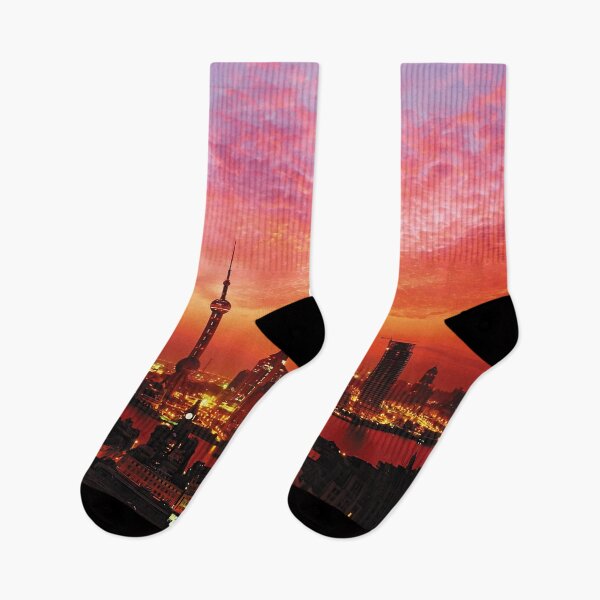 Item preview, Summer Sunset in Shanghai. Pearl of the Orient in the twilight.   designed and sold by NiceThing-com.