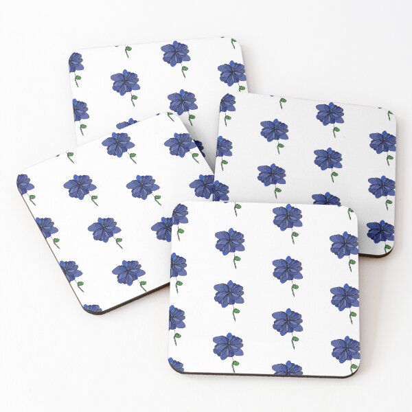 Item preview, Blue Minimalist Flower with Stem designed and sold by designsbyad.