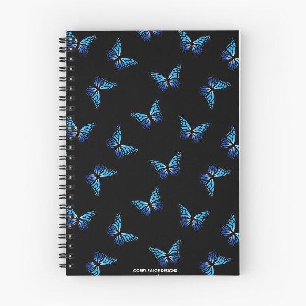 Item preview, Blue Butterflies Print - Black designed and sold by Corey Paige Designs.