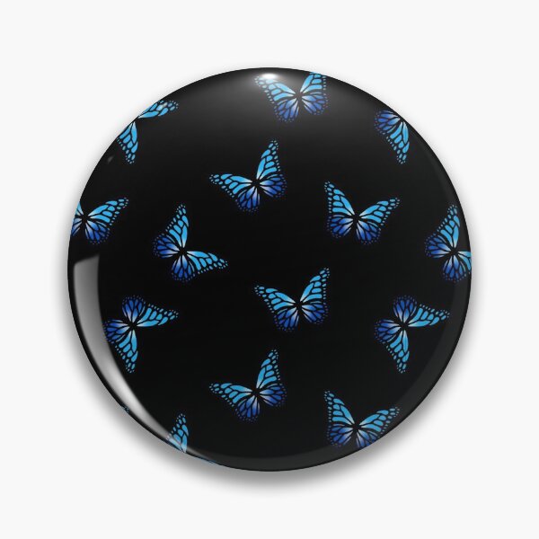 Item preview, Blue Butterflies Print - Black designed and sold by Corey Paige Designs.