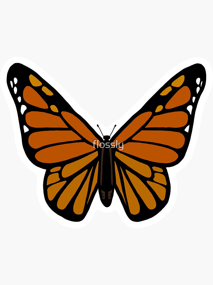 Monarch Butterfly Sticker By Flossly Redbubble 