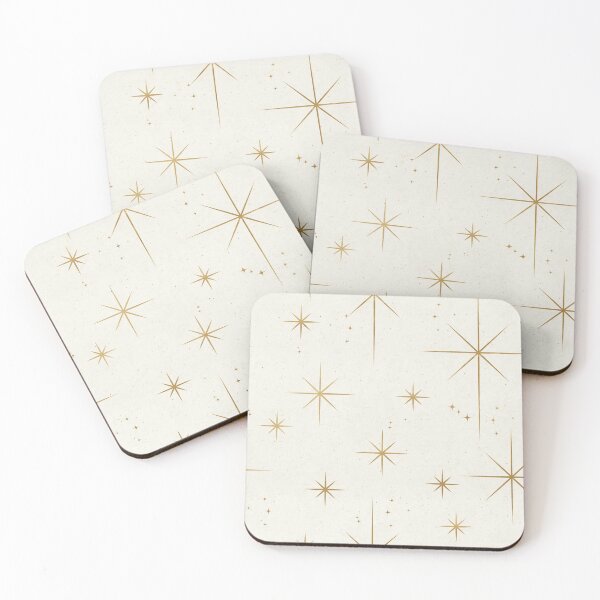 Item preview, Gold Art Deco Stars Sparkle Pattern Astrology Astronomical Vintage Style White Background designed and sold by Ejaaz.