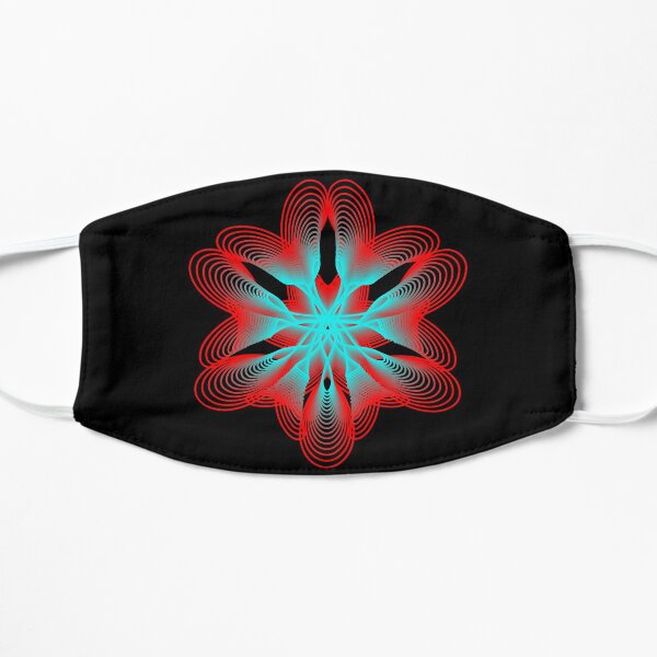 Spirograph with Red and Blue Small Mask