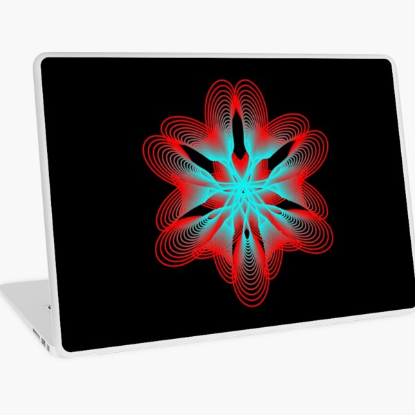 Spirograph with Red and Blue Laptop Skin