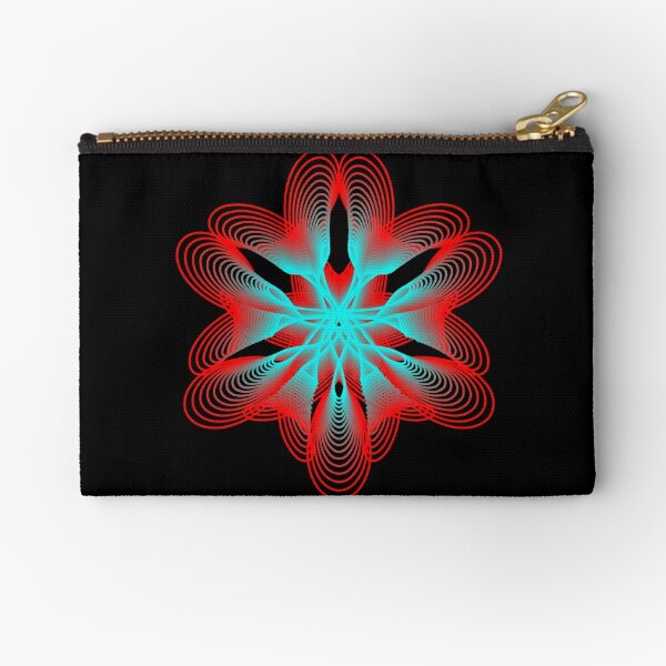 Spirograph with Red and Blue Zipper Pouch