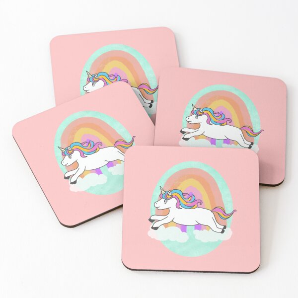 Item preview, Rainbow Unicorn, Mint, Running Unicorn designed and sold by Happy Life Graphics.