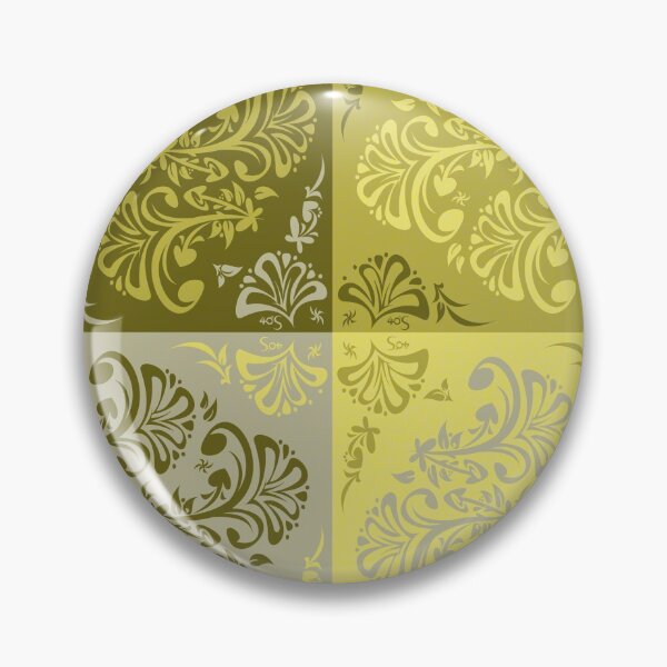 Item preview, Floral Motif 5 - yellow green designed and sold by 40degreesSouth.
