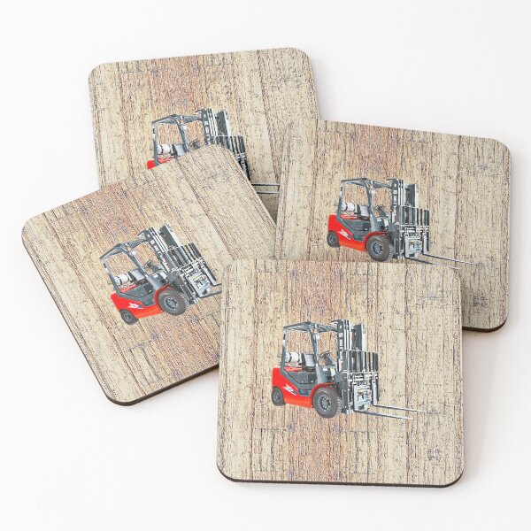 Item preview, Forklift Truck with Wood Effect Pallet Background designed and sold by luvvvvvit.