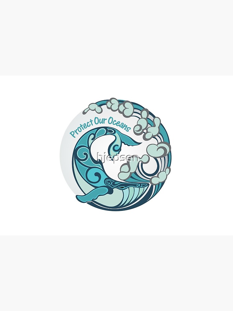 Protect Our Oceans Whale Tail Ocean Wave by hjepsen