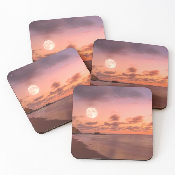 Item preview, Magical Tropical moonlight dancing in an orange sunset designed and sold by Steven Kight.