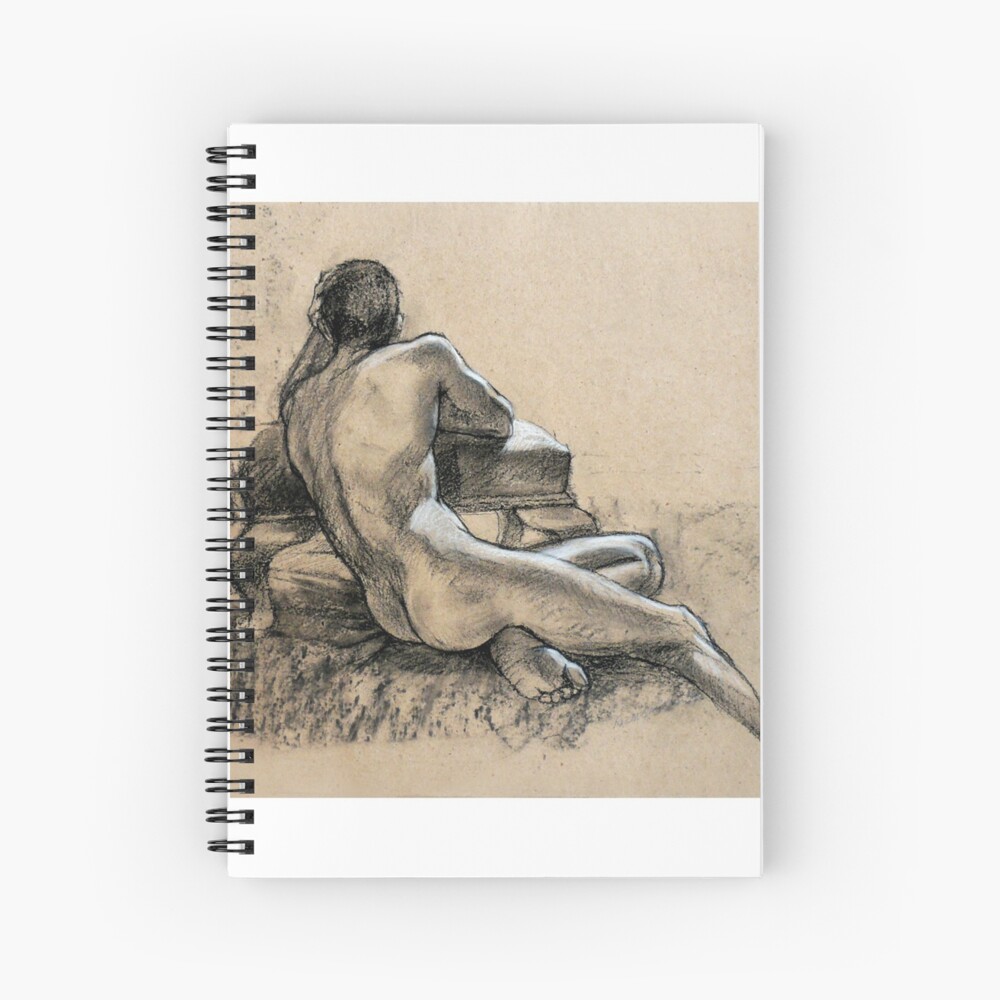 Lámina artística for Sale con la obra «Dibujo desnudo masculino,  carboncillo y pastel» de Roz McQuillan | Redbubble