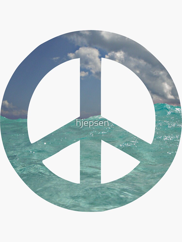 Peace Sign with Ocean Waves by hjepsen