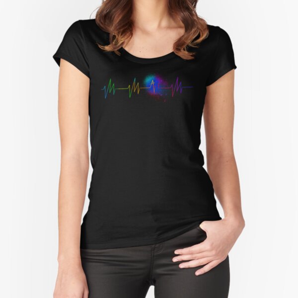 Art Heartbeat Fitted Scoop T-Shirt