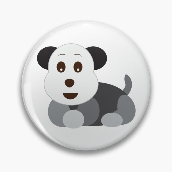 Item preview, Dark gray colored cute funny dog cartoon on side smiling. Fun Design for DOG LOVERS club designed and sold by jennythip.