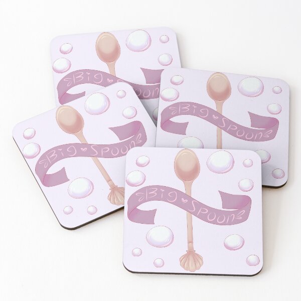 Item preview, 'Big spoon' couple's cute matching pastel theme designed and sold by AshleuLee.