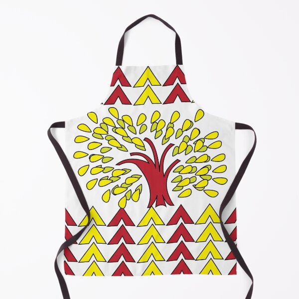 Item preview, Red Yellow Abstract Mountain and Green Yellow Banyan Tree designed and sold by Nisha Prabhu.