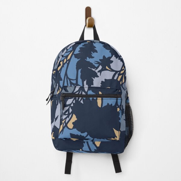 Item preview, Blue Leaves Camouflage Digital Flowers Pattern in Blue and Beige designed and sold by ShopieHome.