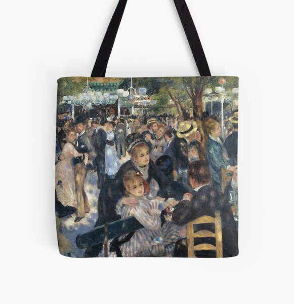 Bal du moulin de la Galette - Pierre-Auguste Renoir All Over Print Tote Bag