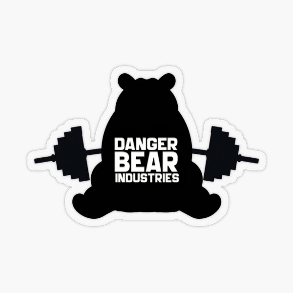 Fitness Bear from Danger Bear Industries Transparent Sticker