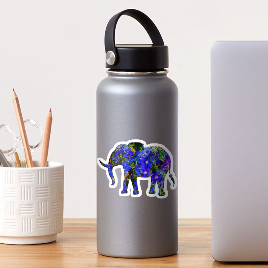 Exotic floral elephant design Sticker
