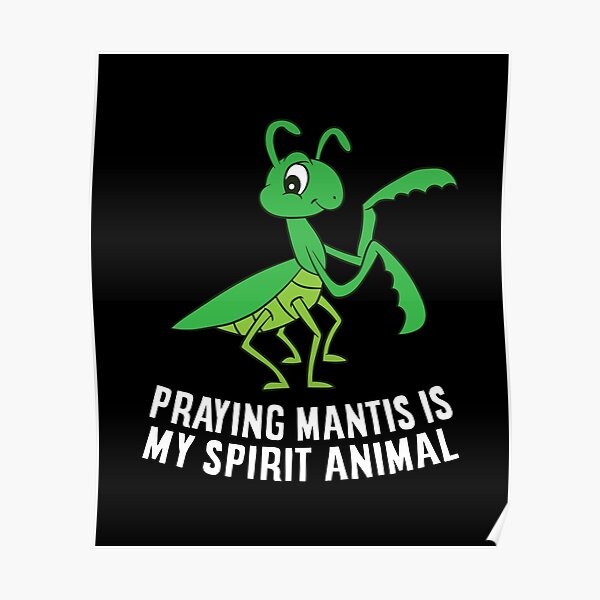 Praying Mantis Is My Spirit Animal Love Praying Mantis Poster