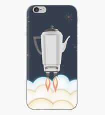 Retro sci fi coffee pot percolator rocket ship iPhone Case