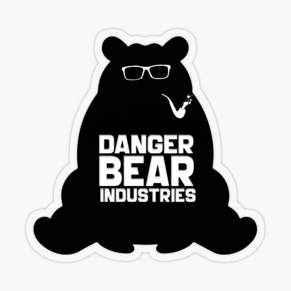 Writing Bear from Danger Bear Industries Transparent Sticker