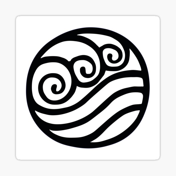 Avatar Water Tribe Symbol Black And White Sticker For Sale By 4nationart Redbubble 5929