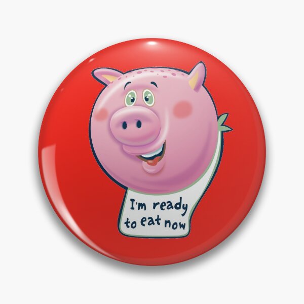 Item preview, Ready to Eat Now Pig with Bib designed and sold by KenRinkel.