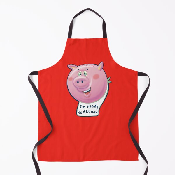 Item preview, Ready to Eat Now Pig with Bib designed and sold by KenRinkel.