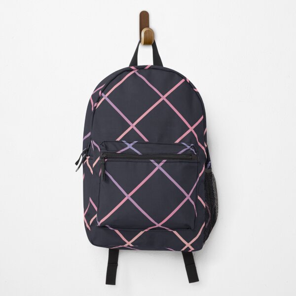 Item preview, Navy Blue and Pink Cross Grid Pattern designed and sold by ArtbyCharmante.
