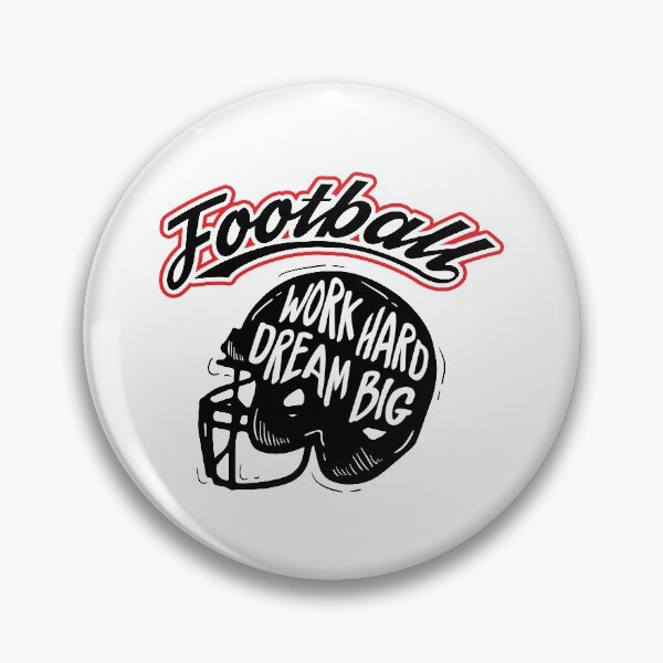 Artikelvorschau, Football - Arbeite hart, träume groß, mit Football-Helm entworfen und verkauft von 4AllTimes.