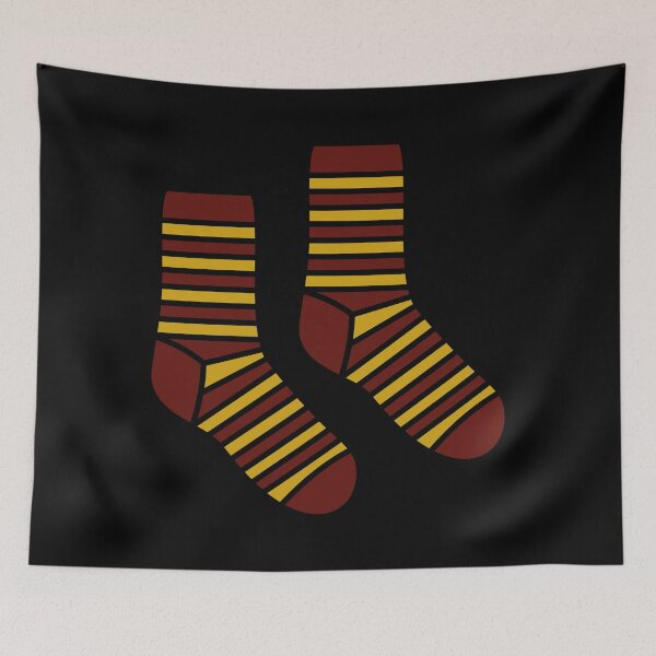 Item preview, Cute Magical Maroon and Yellow Socks designed and sold by fantasy-bubble.