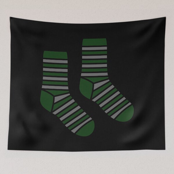 Item preview, Cute Magical Green and Ash Socks designed and sold by fantasy-bubble.
