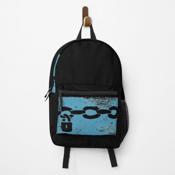 Item preview, Blue locked chain art print. designed and sold by LaBellCreative.